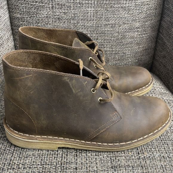 Clarks Originals Desert Boot Beeswax Leather Laceup Chukka Crepe Sole Men 11 EUC main image 4